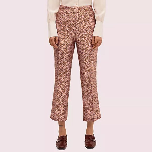 Kate Spade Leopard Jacquard Pant Size 14 - Picture 1 of 12